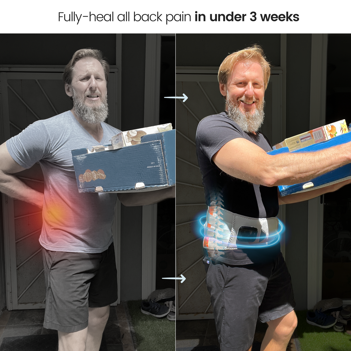 Before and after: moving freely again in under three weeks